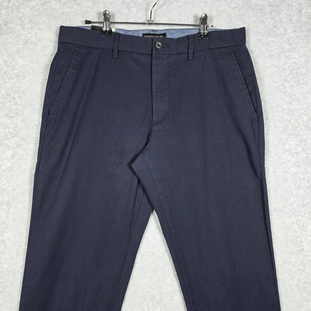 Banana Republic Pants Mens Size 32x36 Navy Mason Stretch Chino Straight Tapered